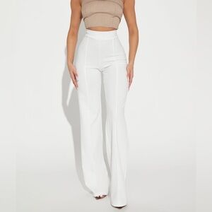 Fashion Nova Victoria High Waisted Dress Pants White Size Small